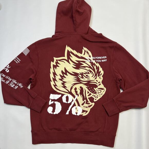 Darc Sport Hoodie 5 Percent Medium Wolves Forever Limited Edition Graphic Red - Picture 1 of 8